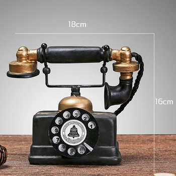 Naujas Vintage Dervos Telefono Modelis Miniatiūriniai Amatų Fotografijos Rekvizitai Retro Baldai Figūrėlės Baras Namų Dekoro Telefono Miniatiūriniai