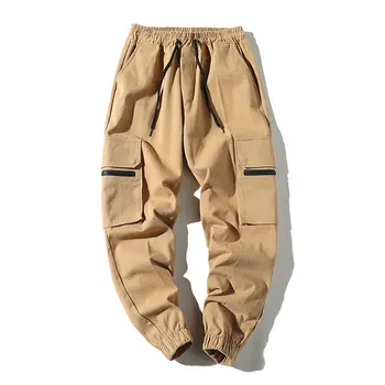 2020 M. Pavasarį Naujas Poilsiu Vyrų Atsitiktinis Medvilnės Krovinių Kelnės Kietas Streetwear Mens Poilsiu Kelnės