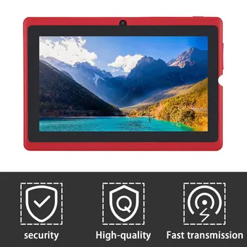 7 colių Vaikų Tablečių PC 512MB+4GB A33 Quad Core Dual Camera 1024X600 Android 4.4 Tablet PC Su Silikonu Padengti