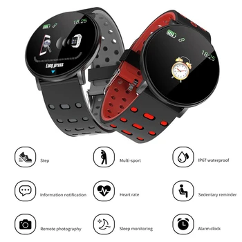 2020 Naujas 119plus Spalvinga Touch Screen 3D Sporto Žiūrėti Pedometer Smart Žiūrėti Fitneso Širdies ritmo Monitorius Moterys Laikrodį Smartwatch