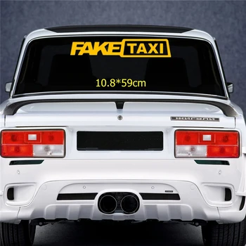 Pranešk apie netikrą taksi lipdukai automobilių auto lipdukai nuimamas juokinga lipdukas 59*10.8 cm