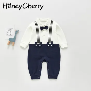 2021 m. pavasario berniukas ir lobis džentelmenas gražus kūdikis laipiojimo drabužių, drabužių jumpsuit berniuko drabužiai