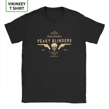 Peaky Laukai Shelby Broliai T Marškinėliai Vyrams Spausdinti Viršūnes Laisvalaikio Marškinėliai Įgulos Kaklo Medvilnės Tees 2020 Naujas Vyrų Camiseta