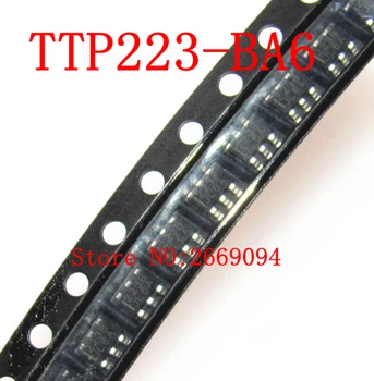 3000pcs/aikštelė, Nemokamas Pristatymas TTP223-BA6 TTP223 BA6 Speed Touch IC chip Ekrano 223B SOT23-6 naujos