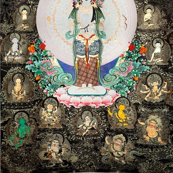 Tibeto budistų Drobė Meno Tangka Namų ir Gyvenamosios vietos, Dekoratyvinis Dažymas Tangka Kambarį Taškas