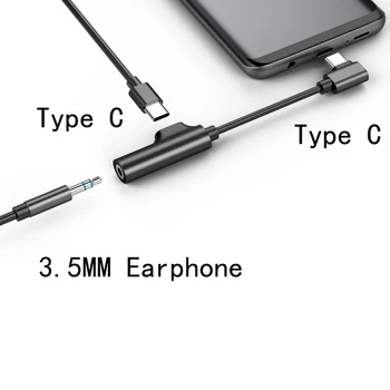 3,5 MM USB C Tipo Kabeliai, Adapteris 3,5 MM Jungtis Krovimo Garso USBC Adapteriai Tipas-C Coverter Adapteriai