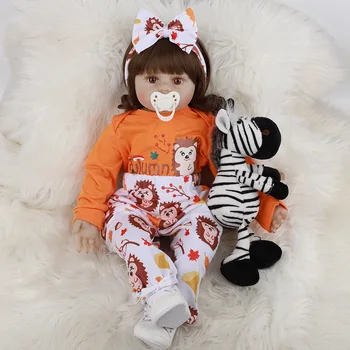 60cm Silikono Reborn Baby Lėlės, Žaislai Kaip tikra Princesė Bamblys Kūdikių Lėlės Mergaitėms Bonecas Gimtadienio proga Audinio Organas, Žaisti Žaidimus