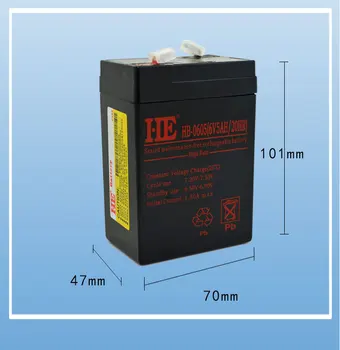Naujas 6 v 5ah 20HR įkrovimo baterija (akumuliatorius švino rūgšties žaislas automobilio akumuliatoriaus gaisro avarinės šviesos baby carrier, baterija pakeisti 4ah 4.5 ah 5ah
