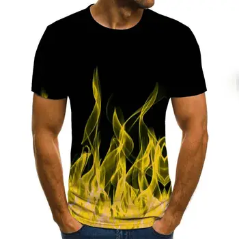 Spalvinga Spausdinti 3D marškinėliai Atsitiktinis Vasaros Stiliaus Mados Spausdinti Trumpas Rankovės Tees Vyrų Viršūnes Spalvų Spausdinimo Meno Streetwe