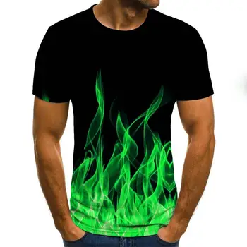 Spalvinga Spausdinti 3D marškinėliai Atsitiktinis Vasaros Stiliaus Mados Spausdinti Trumpas Rankovės Tees Vyrų Viršūnes Spalvų Spausdinimo Meno Streetwe