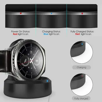 Įkroviklis Samsung Pavarų S3 Nešiojamos Belaidžio Įkrovimo Dokas Magnetinio Laikiklio Klasikinis Pasienio Smart Žiūrėti Įkroviklį 