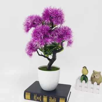 Flone Dirbtinis, netikras Vazoninių augalų, Gėlių, Medžių Modeliavimas Plastikinės Gėlės Bonsai Vestuvių Dekoratyvinių gėlių Namų biuro Dekoras
