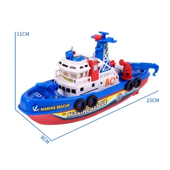 Jūrų Gelbėjimo Gaisro Valtis Žaislai, Elektriniai Vandens Purškimo Laivo Modelį su Mirksi Sirenos Garso Vaikams, Vaikams, Automatinė Purkštuvų