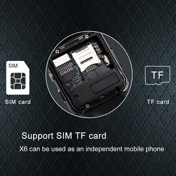 X6 Smart Žiūrėti su Kamera, Touch Screen Paramos SIM TF Kortelę 