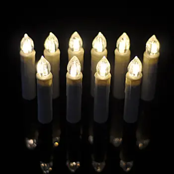 10vnt Šiltai Balta baterijomis, LED Žvakių Šviesos Belaidžio Nuotolinio Valdymo Medis Gimtadienio, Kalėdų, Vestuvių Dekoravimas