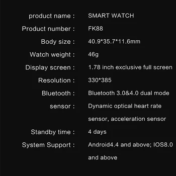 Originalus IWO FK88 Smart Watch Vyrai 