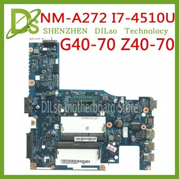 KEFU NM-A272 Lenovo g40-70 Z40-70 Plokštė ACLUA/ACLUB NM-A272 I7 Rev1.0 I7-4510U Išbandyti originalų darbą