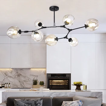 Modernus Nordic liustra kambarį lempos dizaineris asmenybės kūrybos valgomasis,miegamasis villa molekulinė liustra apšvietimo