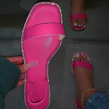 Moterų Mix Spalva Vasaros Sandalai Butas Kulno Platforma Kristalų Peep Toe Atgal Dirželis Mados Paplūdimio Moterų Ponios Batai Zapatos De Mujer
