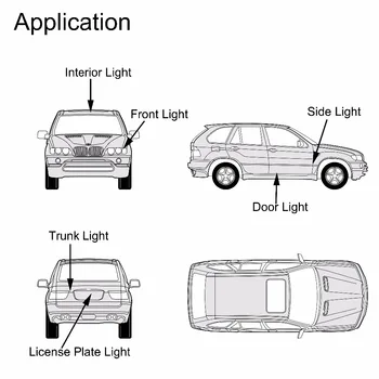 AGLINT 2vnt LED T10 Automobilio Lemputė CANBUS už w5w jokių klaidų, 54 SMD 194 168 Šviesos 6000K Balta Automobilio salono apšvietimui Licenciją Plokštelės Šviesos