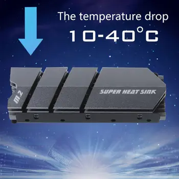 1Set M. 2 SSD NVMe NGFF Šilumos Kriaukle Aliuminio Heatsink su Šiluminę Pagalvėlę M2 2280 SSD Kietąjį Diską, KOMPIUTERIO Aušintuvas