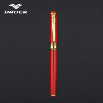Baoer 68 Rollerball pen Metalo rašikliai šratinukas Caneta de luxo Verslo Dovanos Roller pen 0,5 mm, Juodos Papildymo Stylo Billas De Luxe