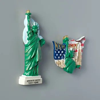 Magnetinio šaldytuvas lipdukai turizmo suvenyrai laisvės Statula vėliavos žvaigždžių New York šaldytuvas magnetai, namų dekoravimo, dovanų