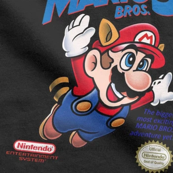 Super Mario 3 vyriški Marškinėliai Naujovė Tee Marškinėliai trumpomis Rankovėmis O Kaklo Marškinėliai Medvilnė, Dovanų Drabužiai