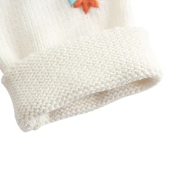 Kūdikiams 2019 Naujagimiui Drabužius ilgomis rankovėmis megzti Gėles Rompers skrybėlę kūdikių drabužiai mergina jumpsuit kūdikių drabužiai