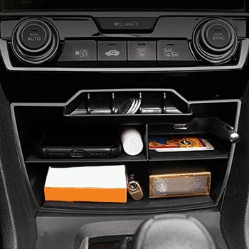 Automobilio Centrinės Konsolės Laikymo Dėžutė, USB ilginamasis Kabelis Honda Civic. 2016 m. 2017 m. 2018 m. 2019 m.