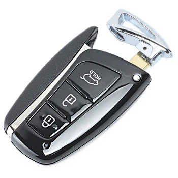 Keyecu Pakeitimo Smart Nuotolinio Automobilio Raktas su Lukštais Atveju - 3 Mygtukai & Uncut Tuščią Ašmenys - FOB už Hyundai Santa Fe IX45 - Raktas Shell