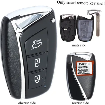 Keyecu Pakeitimo Smart Nuotolinio Automobilio Raktas su Lukštais Atveju - 3 Mygtukai & Uncut Tuščią Ašmenys - FOB už Hyundai Santa Fe IX45 - Raktas Shell