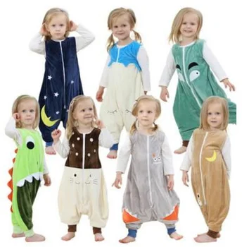 7 Stilius, Vaikų Sleevesless miegmaišį Flanelė Kūdikių Gražių Animacinių filmų Kūdikių, Mergaičių, Kūdikių Pižama Miega Kūdikių Berniukų Sleepsacks