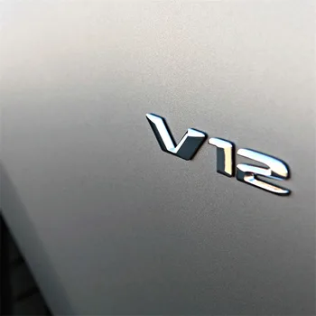 3D Metalo Automobilių Kėbulo Lipdukas V12 Lipdukai Pusės Sparnas Galinis Kamieno Logotipas Ženklelis Automobilių Reikmenys Toyota Corolla Rav4 BMW X1 X3