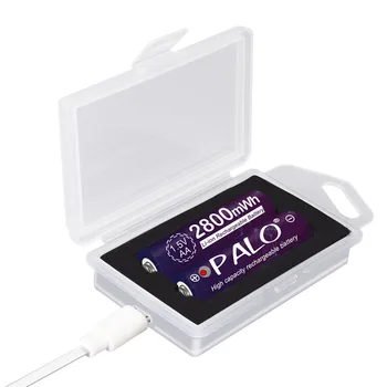 PALO 2800mWh 1,5 V AA Li-ion AA Baterijos Su USB Įkraunama Ličio Baterija + USB Kroviklis aa 1,5 V Baterijos