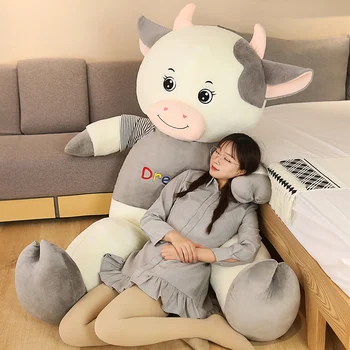 Aukštos Kokybės 60cm Sweety Širdies Karvė Pliušiniai Žaislai Mielas Anime Lėlės Įdaryti Minkštas Gyvūnų Kūdikių Vaikams Nuraminti Dovana Meilužio Mergina