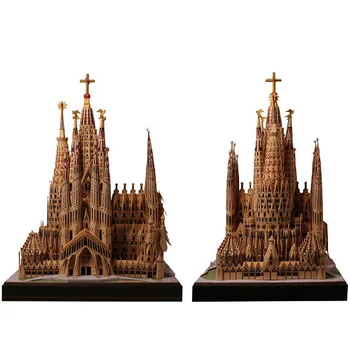 Ispanija Sagrada Familia Realus Lankstymo Supjaustyti 3D Popieriniai Namų Architektūros Papercraft 