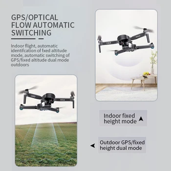 Naujas drone 4k vaizdo kamera 3 krypties gimbal kamera 5G Wifi GPS FPV profesinės Dron TF kortelę brushless variklio RC atstumas 1.2 km vs SG906pro
