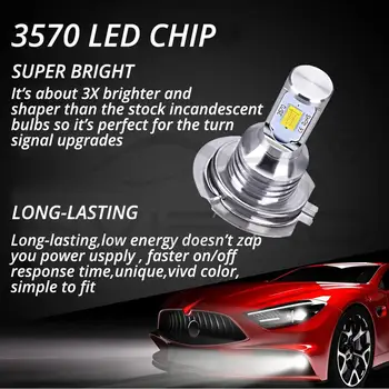 2X Automobilio LED SPT Mini H7 H4 H8 H11 H1 H3 9005 HB3 9006 HB4 120W Chip Šviesos Lempos Auto Automobiliai priekinis žibintas Posūkio Signalo Lemputės Rūko Žibintai
