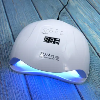 SUNX5PLUS 80W UV LED Lempa Nagams Džiovintuvas Saulės Šviesos Nagų Lempa Manikiūro Smart LCD Ekranas Visiems UV LED Gelio lenkijos Nagų Įrankis