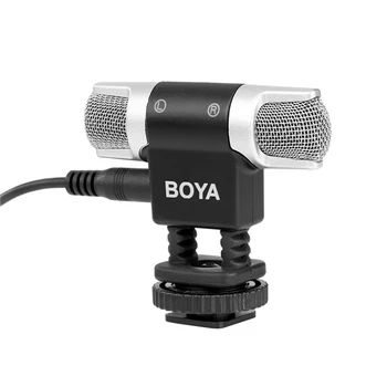 BOYA BY-MM3 Dual Galvos Stereofoninio Įrašymo Kondensatoriaus Mikrofonas skirtas iPhone 8 