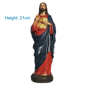 1pc Madona Saint Švč Mergelės Marijos Statula Paveiksle Jėzus Kristus Stalo Statula Statulėlės Derva