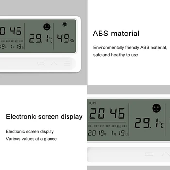LCD Laiko Darbalaukio Stalo Laikrodžiai vidaus Skaitmeninė Temperatūros Jutikliai, LCD Drėgmės Matuoklis Daviklis Oro Kokybės Testeris