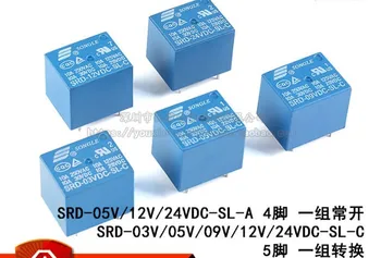 SRD-03V 05V 12V 24VDC-SL-C 10A 5Pin elektros relės ( rinkinys transformacijų )