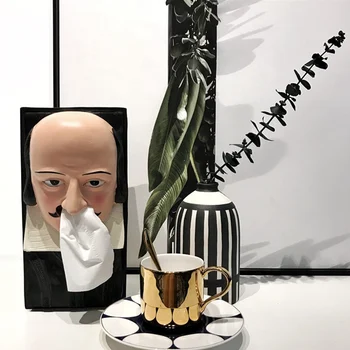 3D Mielas Šekspyro Audinių Langelį Kūrybos Paveikslas statula Asmenybės Medinis Gyvenamasis Kambarys Stalčių Kavos Stalo Apdailos Saugojimo Boxs