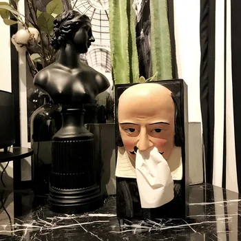 3D Mielas Šekspyro Audinių Langelį Kūrybos Paveikslas statula Asmenybės Medinis Gyvenamasis Kambarys Stalčių Kavos Stalo Apdailos Saugojimo Boxs