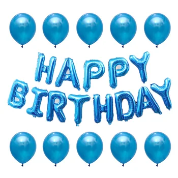 23pcs 16inch Spalvinga laišką folija Balionai Abėcėlė laimingas gimtadienio Dekoracijas prekių latekso helio balionas Oro Globos