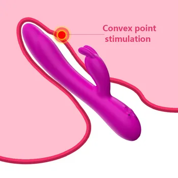 Triušis Dviejų Motorų Vibratorius Moteriai G Spot Makšties Klitorio Stimuliatorius Masturbator Dildo Vibratorius Suaugusiųjų Sekso Žaislai Moteris