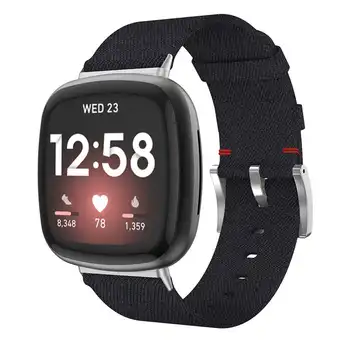Džinsinio audinio Nailono Smart WatchBand Už Fitbit Versa 3 / Prasme Smartwatch Apyrankė WristStrap Pakeitimo watchstrap Band Apyrankę diržas