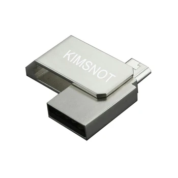 Karšto Pardavimo Kimsnot USB Flash Drive 8GB 16GB 32GB 64GB OTG Telefono Pendrive Pen Ratai 2 in 1 USB Diską, Skirtą 